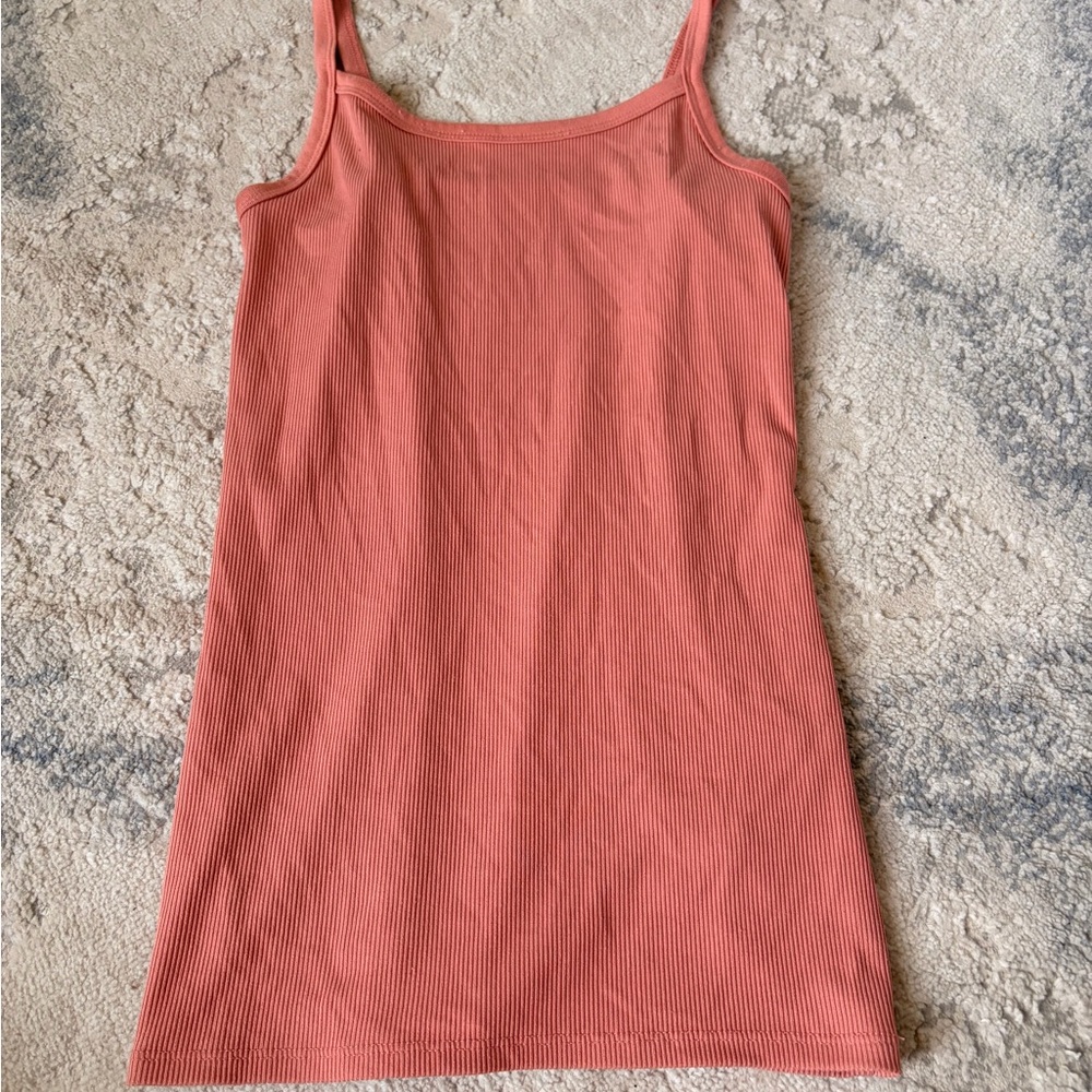 No Boundaries Coral Ribbed Camisole Tank